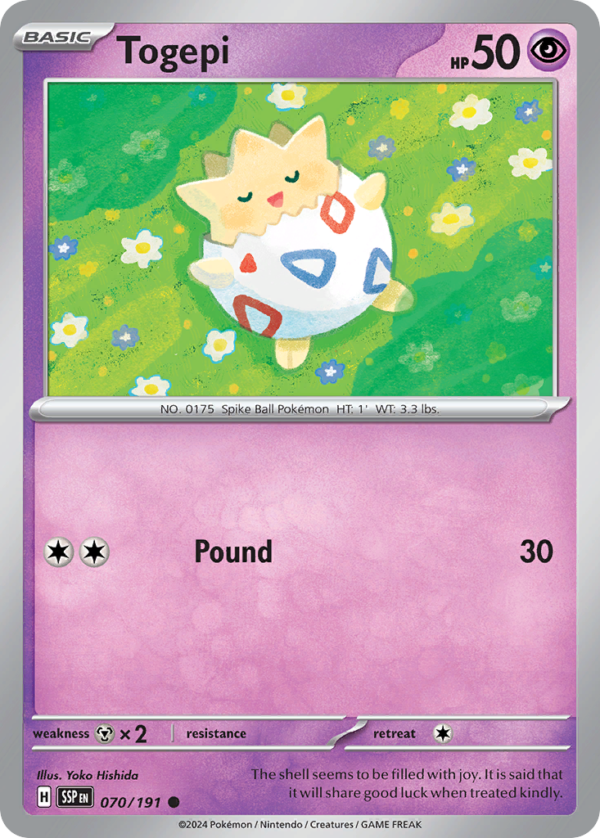 SSP - 070 - Togepi - reverse holo