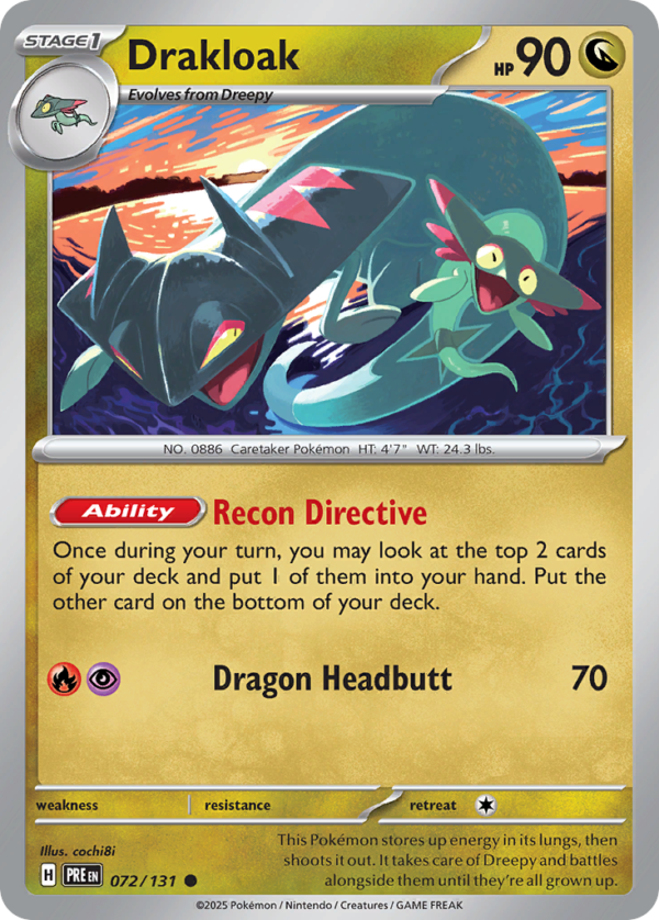 PRE - 072 - Drakloak - reverse holo