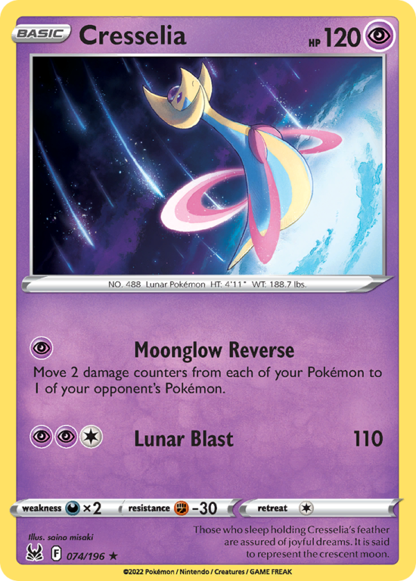 LOR - 074 - Cresselia - reverse holo