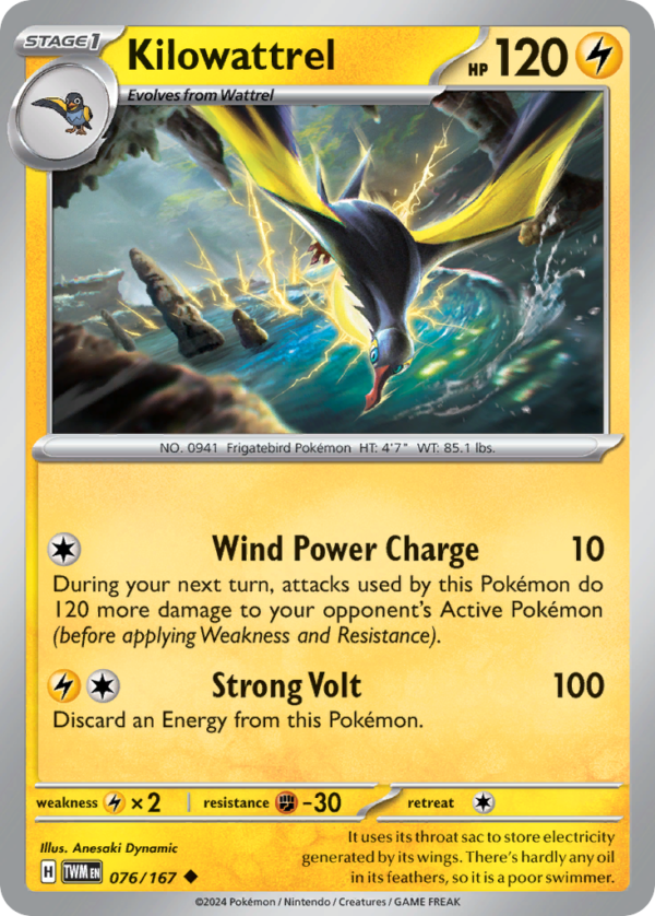 TWM - 076 - Kilowattrel - reverse holo