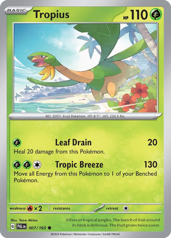 PAL - 007 - Tropius - reverse holo