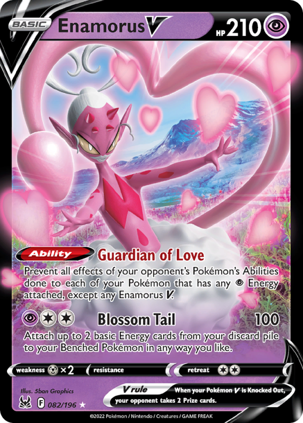 LOR - 082 - Enamorus V - Holo Rare V