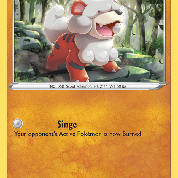 LOR - 083 - Hisuian Growlithe - reverse holo