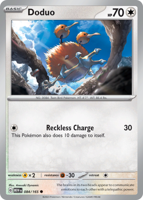 MEW - 084 - Doduo - reverse holo