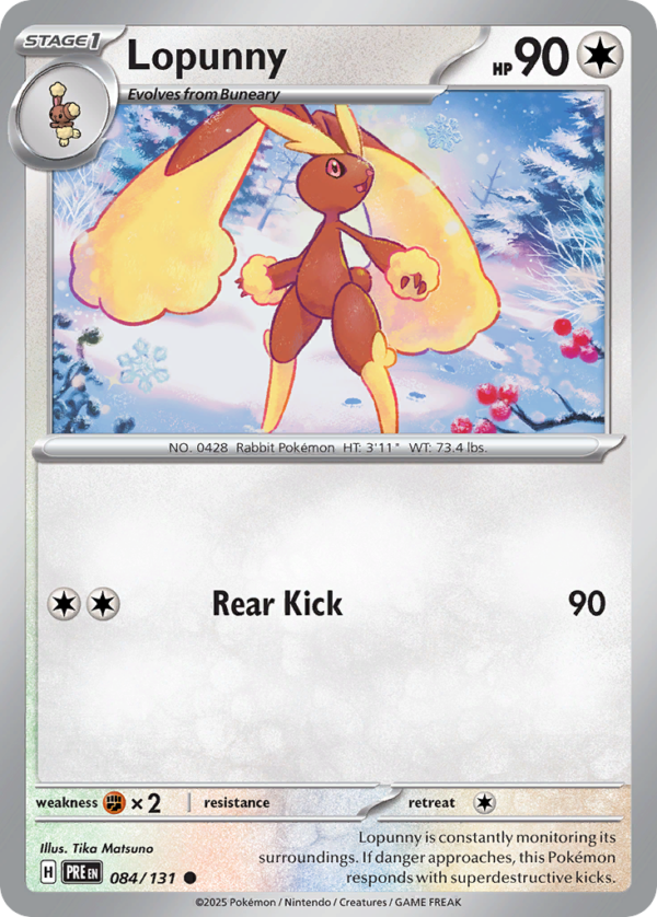 PRE - 084 - Lopunny - reverse holo