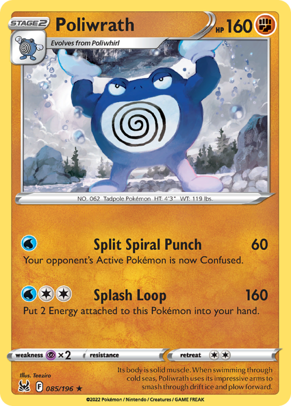 LOR - 085 - Poliwrath - reverse holo