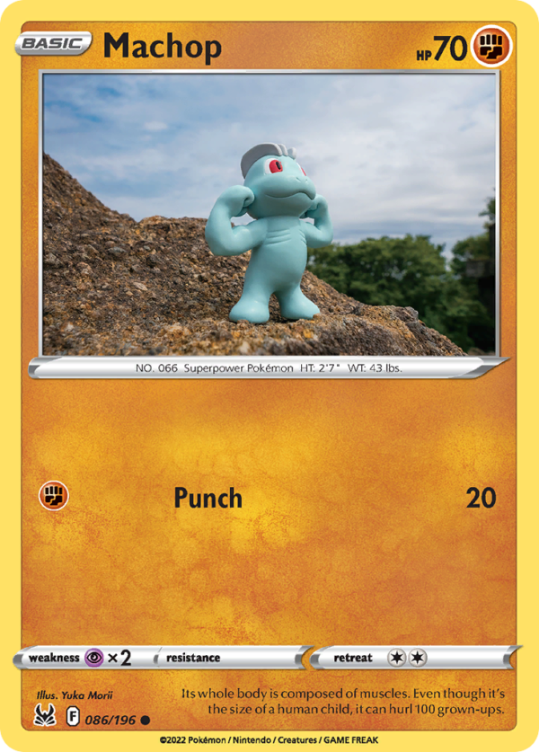 LOR - 086 - Machop - reverse holo