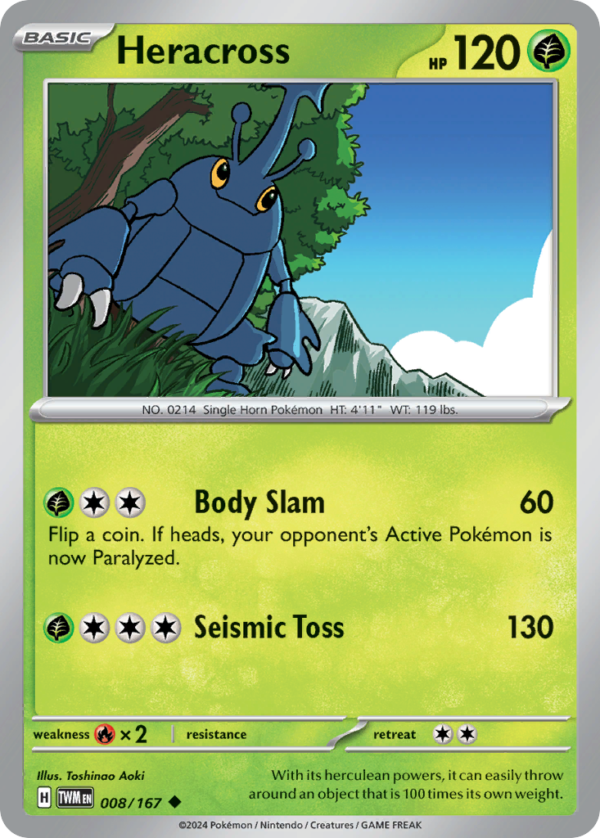 TWM - 008 - Heracross - reverse holo