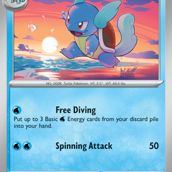 MEW - 008 - Wartortle - reverse holo