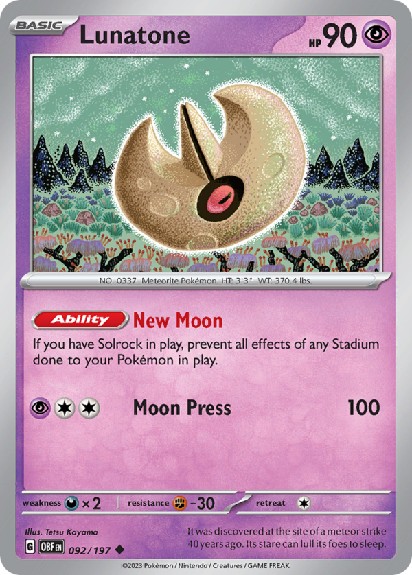OBF - 092 - Lunatone - reverse holo