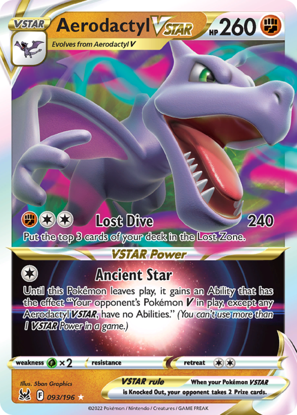 LOR - 093 - Aerodactyl VSTAR - Holo Rare VSTAR