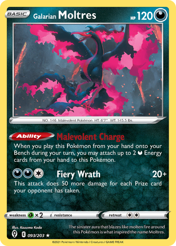 EVS - 93 - Galarian Moltres - holo