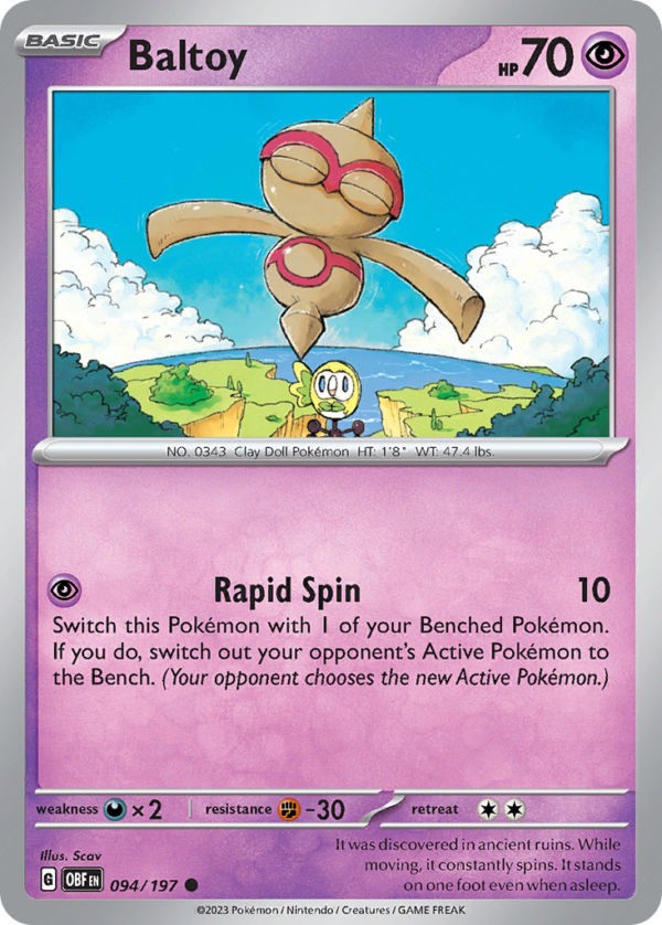 OBF - 094 - Baltoy - reverse holo
