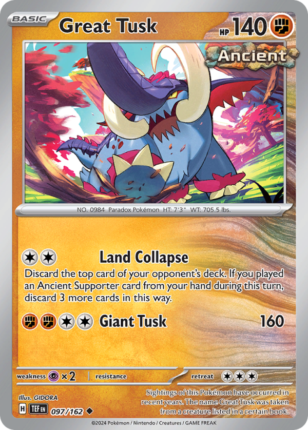 TEF - 097 - Great Tusk - reverse holo