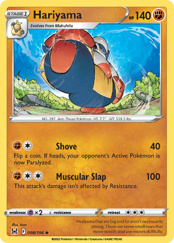 LOR - 098 - Hariyama - reverse holo