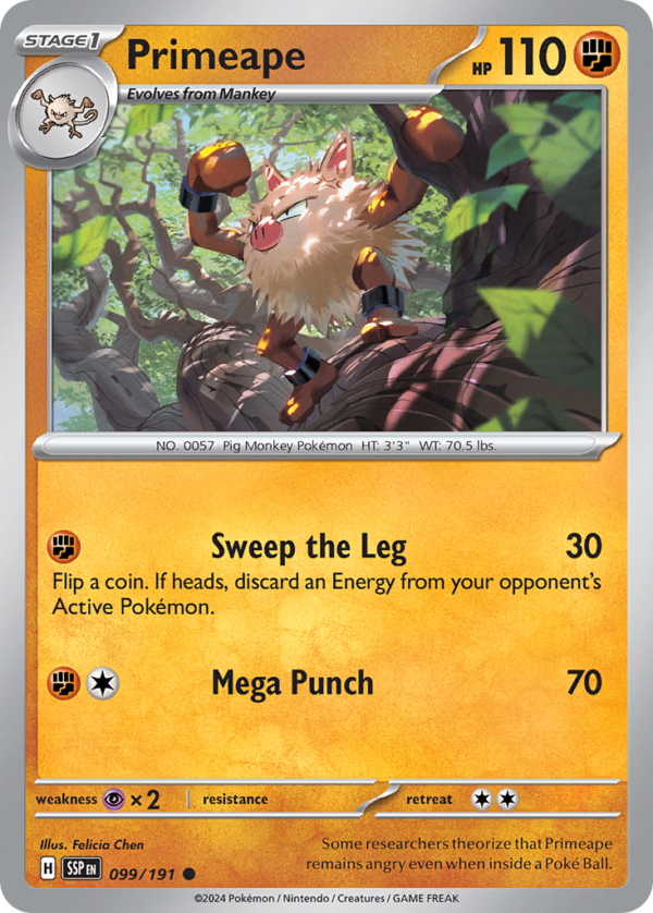 SSP - 099 - Primeape - reverse holo