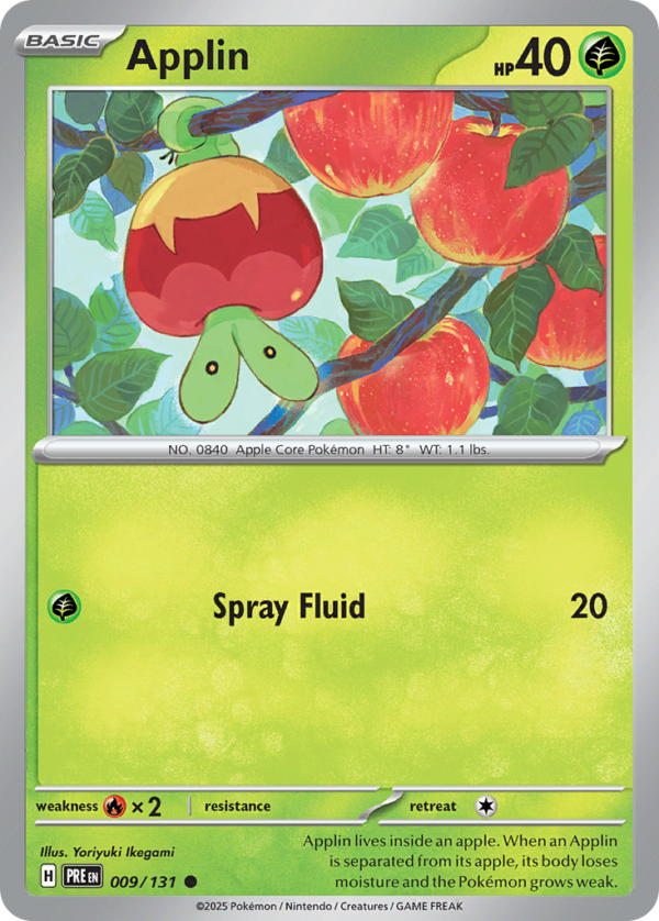 PRE - 009 - Applin - reverse holo