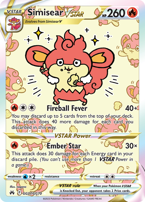 CRZ - GG37 - Simisear VSTAR - Ultra Rare